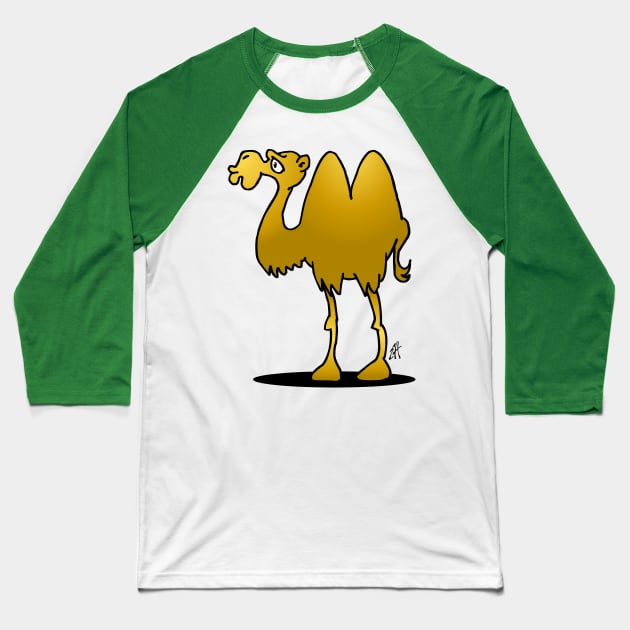 Camel Baseball T-Shirt by Cardvibes